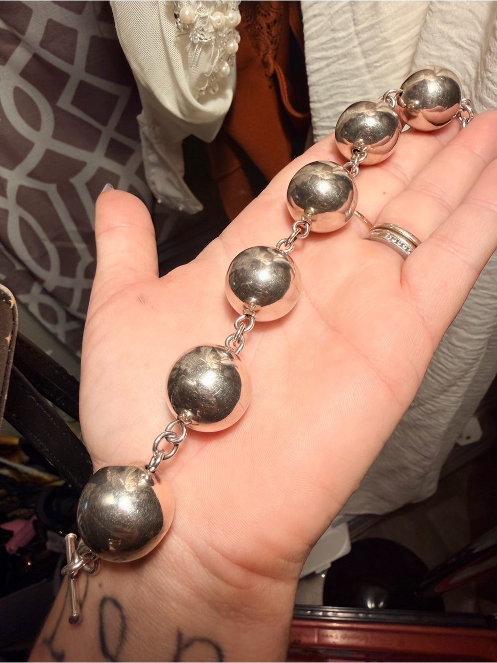 Unbelievable Sterling ball bracelet! So unique!